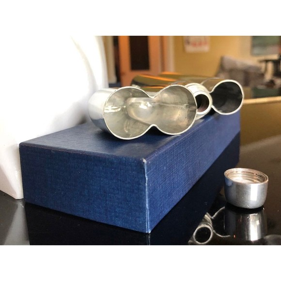 Vintage Sheffield London Hallmarked Polished Pewter Combo Hip Flask Cigar Case - Picture 5 of 13